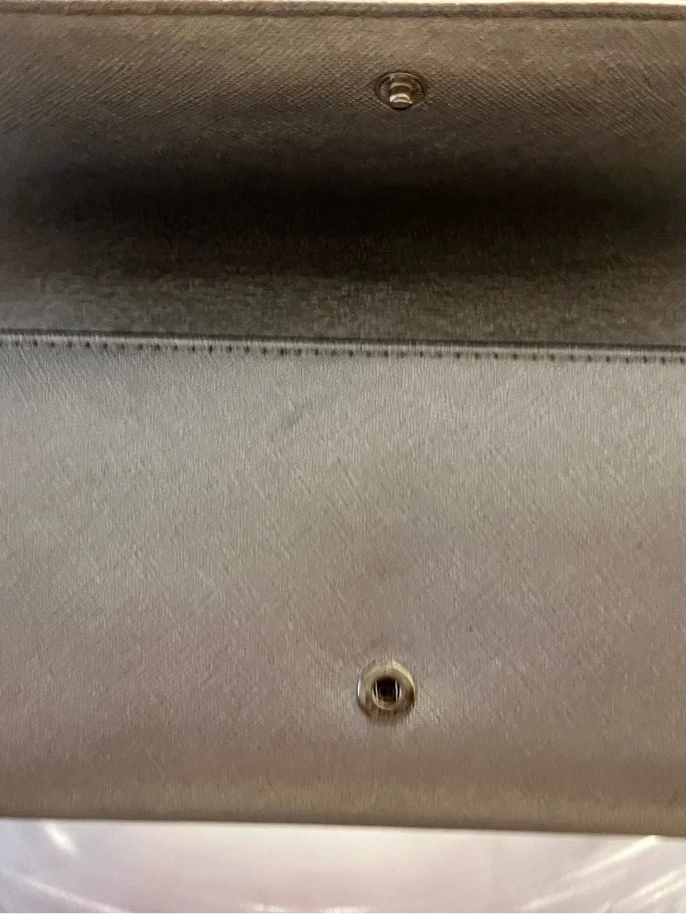 Michael Kors Silver Metallic Saffiano Wallet Clutch